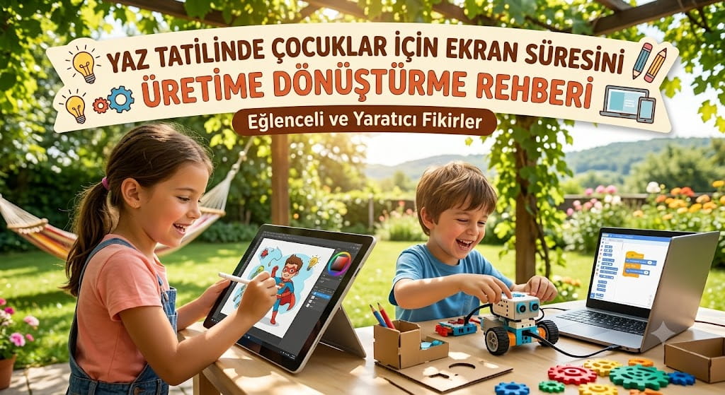 Yaz Tatilinde Çocuklar İçin Ekran Süresini Üretime Dönüştürme Rehberi
